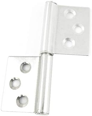 Подробности за врати на панти X-DREE Сребрист цвят с метален прозорец квадратчето за отметка с Дължина 7,5 см (de Bisagra