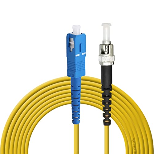 Оптичен кабел Eardion SC-ST, 10 м (32,8 фута) SC-ST Однорежимный Симплексный оптичен кабел - SC/UPC-ST/UPC 9/125 микрона Жълто SM оптичен кабел кабел (10 м)