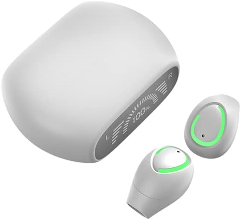 Слушалки за сън Леки Безжични слушалки HiFi, Bluetooth Mini с Шумопотискане за iPhone и Android (Бял)
