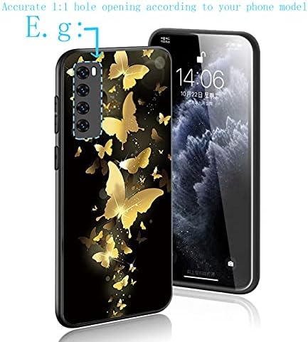 Ikiiqii Калъф за Samsung Galaxy а a53 под формата на миди, Меки Силиконови Черни Защитни Калъфи за телефони, Защитен слой от закалено стъкло TPU + 9H Твърдост HD - Romantic Sky