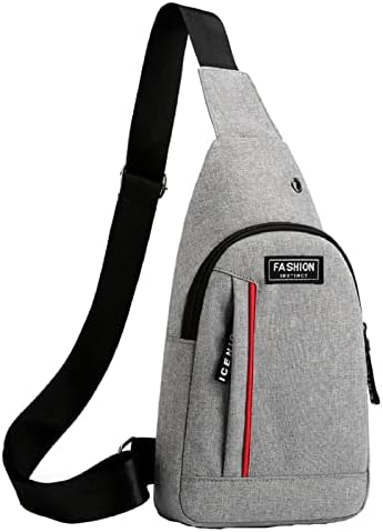 Мъжка Чанта-Месинджър, Модни Нагрудная чанта за Отдих, Спортен Trend Раница, Мъжки чанти-прашка, Мъжки чанти През рамо (Сив, един размер)