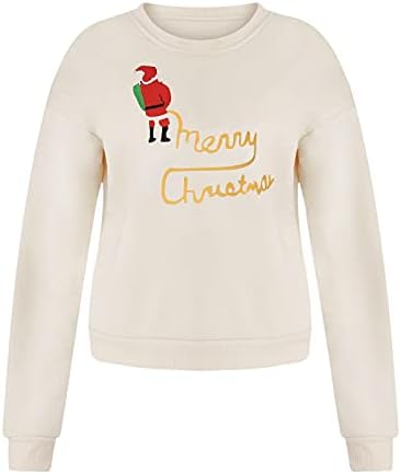 Xiloccer Тениска Коледна Дамски Забавно Грозна Коледна Тениска С Дълъг Ръкав И Забавно Принтом, Весел Празничен Удобен