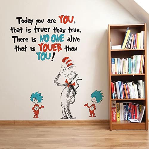 Runtoo Вдъхновяващи Цитати Стикери За стена Днес Ти - това си Ти Детски Стикери За Стена Детска Спалня Класната Стая Декора на Стените