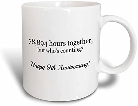 3. Чаша Happy 9Th Anniversary-78894 Hours Заедно, 1 брой (опаковка от 1 броя), червена