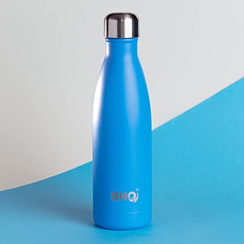 Бутилка SHO - Превъзходна бутилка за вода и напитки с вакуумна изолация от неръждаема стомана двойни стени - 24 часа в студена и 12 часа топла вода - Спортна Вакуумна кол