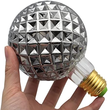 Lxcom Lighting G95/G30 Декоративна Лампа Едисон 4 W, Глобус, Лампи 40 W, Еквивалент на Формата на Ананас, Топъл Бял 2700K E26, Средна База, Опушен-Сиви Стъклени Лампи с нажежаема Жичка
