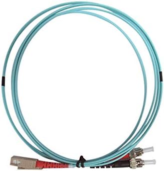 Оптичен кабел Monoprice OM4 - 1 метър, SC/UPC-ST/UPC, Многорежимен, Duplex, Тип като 50 / 125μm Хм, 2,0 мм, OFNR