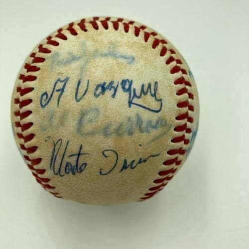 Легенди Негритянской лига подписан Официален бейзболни 17 мача Негритянской лийг бейзбол бейзболни топки с автографи на JSA COA