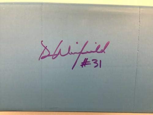 Дейв Winfield Подписа Автограф на гърба на бейзболен седалки на стадиона на Янките MLB Steiner JSA - Бейзболни топки