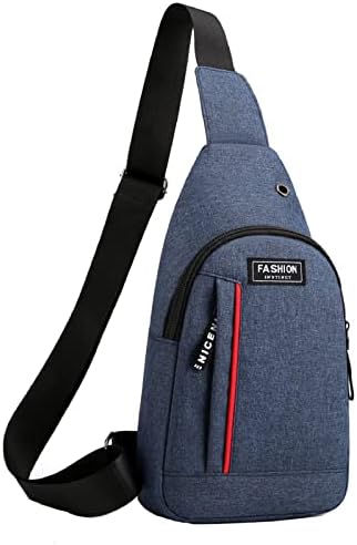 Мъжка Чанта-Месинджър, Модни Нагрудная чанта за Отдих, Спортен Trend Раница, Мъжки чанти-прашка, Мъжки чанти през рамо (син, един размер)