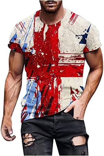 lcepcy Тениска с Американския Флаг и Вяра за Мъже, Ежедневни Тениски с Кръгло Деколте и Къс Ръкав, Патриотични Ризи на Четвърти Юли