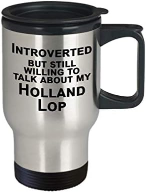 Holland Наклонен, Чаша за пътуване със Заек, Подарък за Фен на Зайци, Подаръци Интровертам - Интровертам, Но желаят да