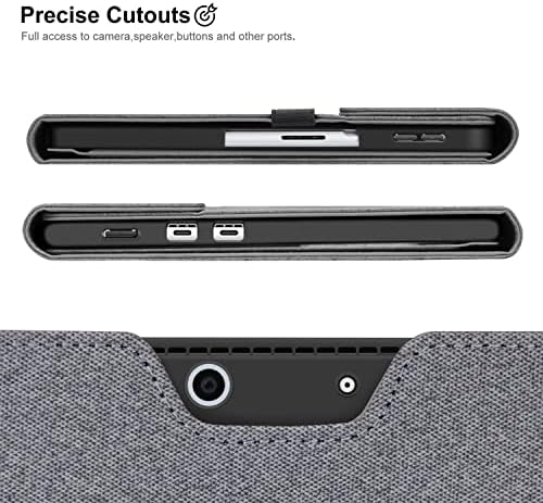 Калъф Megoo Surface Pro X за Microsoft Surface Pro X 13 чанта за носене-книга с множество ъгли и притежател на писеца, който е Съвместим с клавиатура Type Cover