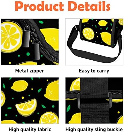 Лимон-Жълта Чанта за Обяд с Хубав Дизайн за многократна употреба Обяд-Бокс Голяма Вертикална Кутия за Обяд с Регулируем