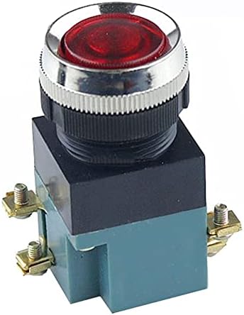 TPUOTI LA19-11 Преминете на бутона самосброса, Пневматичен Бутон превключвател 25 мм (Цвят: червен)