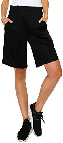 EttelLut - Женски Свободни панталони с дължина до коляното със странични джобове и завязками - Отлични за тренировки