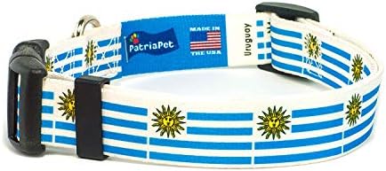Нашийник за кучета с Уругвай | Знаме на Уругвай | Быстросъемная обтегач | Произведено в Ню Джърси, САЩ | за кучета от