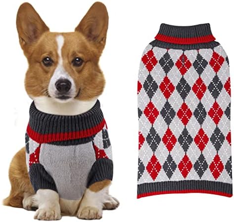 D4DREAM/ Пуловери за кучета за Кученца, Пуловер Малък Размер за Кучета, Зимна Сладък Класически Пуловер за домашни Любимци, Поло за Кученце с Отвор за каишка