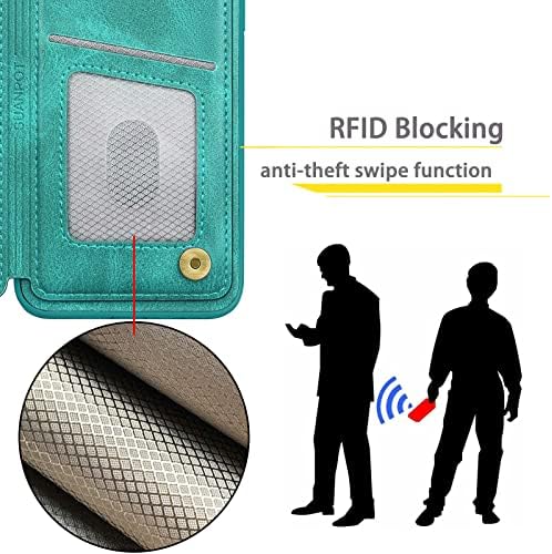 SUANPOT за Samsung Galaxy S10E Чанта-портфейл с RFID заключване, притежател на кредитна карта, калъф-награда от изкуствена