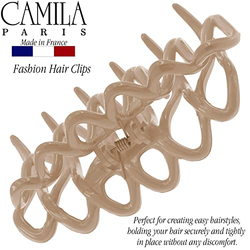 Camila Paris CP3523 Френски Големи Щипки за коса, за жени, Гъста Коса за Дълги Вълнообразни Къдрава коса, Щипки за коса,