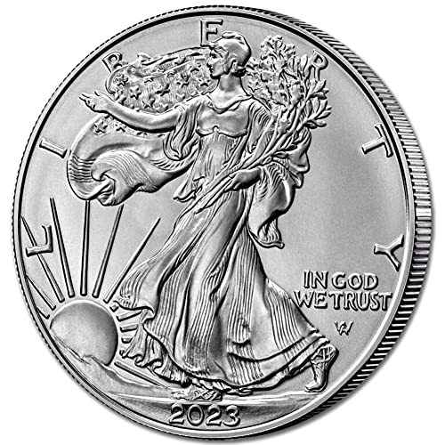2023 Лот от (20) сребърни монети, в кюлчета American Eagle с тегло 1 унция, Блестящи, без да се прибягва, в оригинална