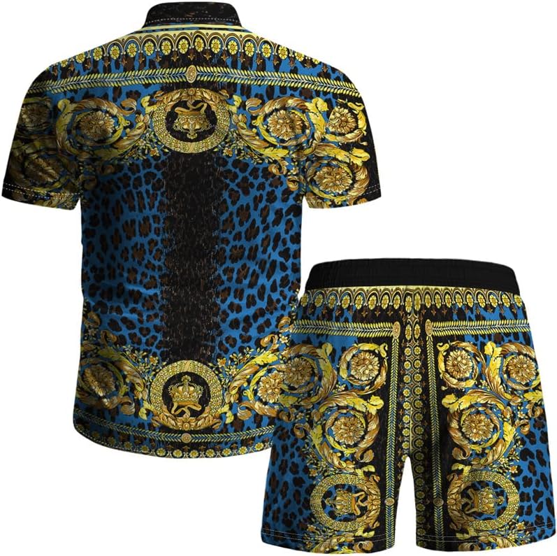 Плажен Комплект дрехи, Ризи и къси Панталони, Комплект: YAOGRO, мъжки Хавайски Празнична Дрехи с цветен модел, от 2 теми