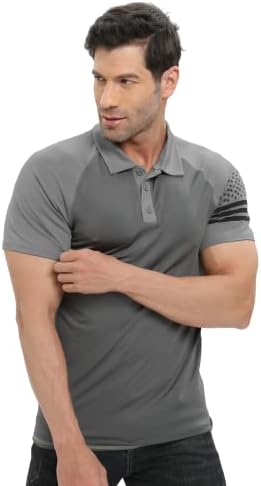Мъжки Ризи Поло H HYFOL в Контрастен Цвят, с Дълъг Ръкав, Графични Стрейчевые Американски Патриотични Топка за Голф, за Мъже