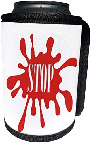 Триизмерно изображение на думата Stop На червено заглавния екран - Опаковки за бутилки-охладител Can (cc_354791_1)