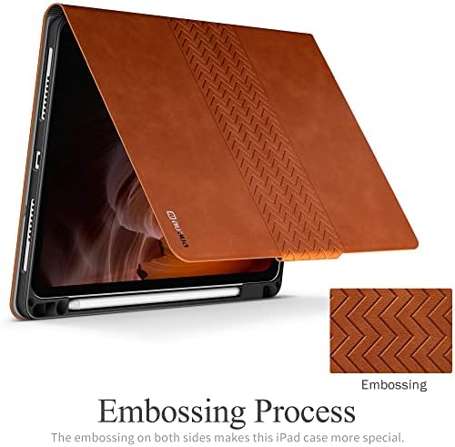 Калъф auaua за iPad Pro 11 инча 2022 4-то поколение, поставка 3-ти/2-ри/1-во поколение с държач за Моливи, устойчив на