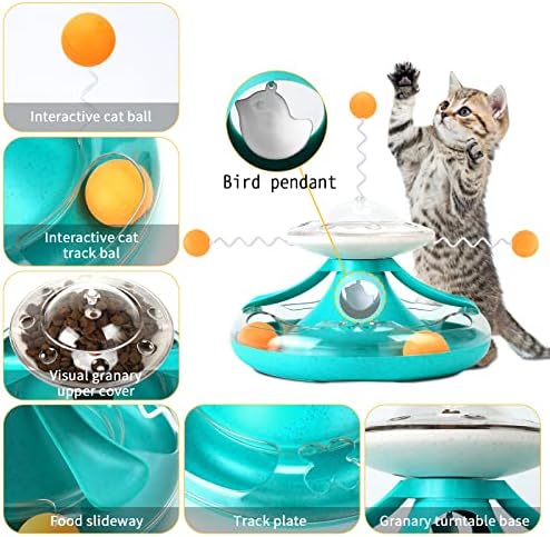 Коледна Интерактивна играчка за котки, подарък за Коте на закрито, Ролкови Треньор, Стабилна Въртяща се, Преминаващ Ясла