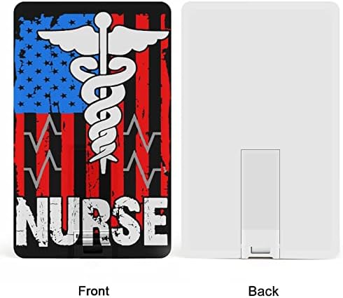 Медицинска сестра Патриотичен Американски Флаг на САЩ Кредитна Банкова Карта, USB Флаш памети Преносима Карта с Памет