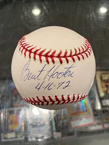 4-16 1972 Бърт Хутон Доджърс Без Нападател е Подписал Официален бейзбол Jsa Mint - Бейзболни топки с автографи