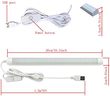 Целият най-добрият USB led лампа за бара 3 W, 3 фута и 11 инча, тел 130 Люм за къмпинг, за възстановяване след четене,
