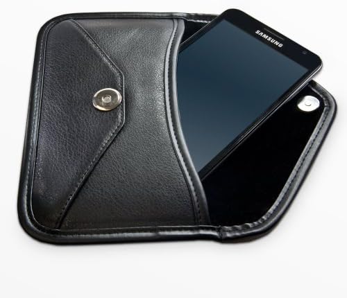 Калъф BoxWave, който е съвместим с Nokia 7.1 (Case by BoxWave) - Луксозен Кожен калъф-месинджър, дизайн своята практика-плик