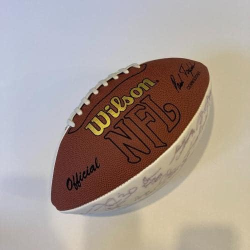 2001 Екип от Балтимор Рейвънс подписа Wilson NFL Football JSA COA 5 - Футболни топки с автографи