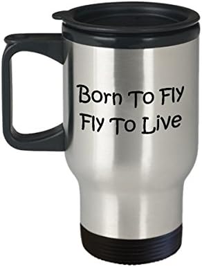 Забавен пилот на хеликоптер кафе на пътни чаши чаена чаша Е Идеална за Рожден Ден на Коледните дейности Идея за мъже,