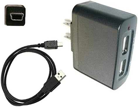 UpBright Нов Адаптер ac/dc адаптер с два USB-порта, който е Съвместим с Garmin NUVI 30 40 50 3450 3490 2455 2475 2495