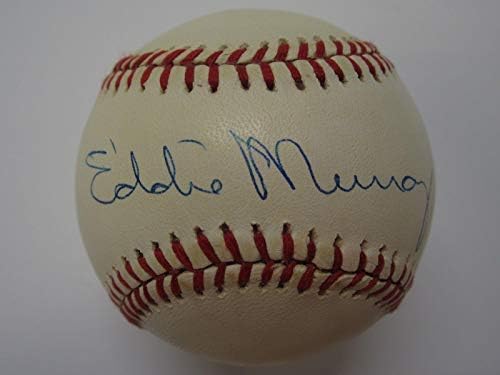 Еди Мъри Кливланд Индианс подписа Официален договор с Американската лига бейзбол JSA - Бейзболни топки с Автографи