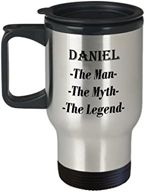 Даниел - Човек, Мит, Легенда, Невероятна Кафеена Чаша за Подарък - Пътна Чаша на 14 грама