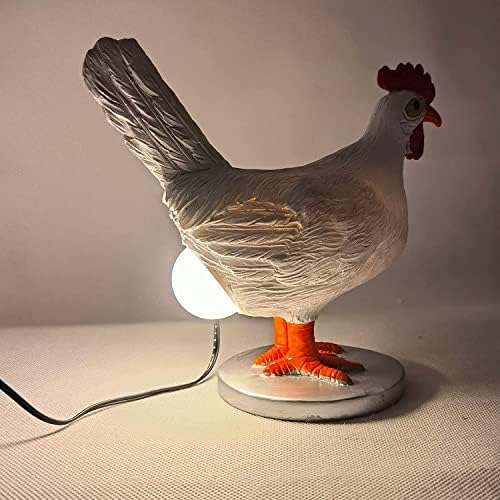 Лампа за кокоши яйца, Реалистична Лампа за кокошите яйца от смола, Настолна лампа във формата на животно, Лампа за Великденски
