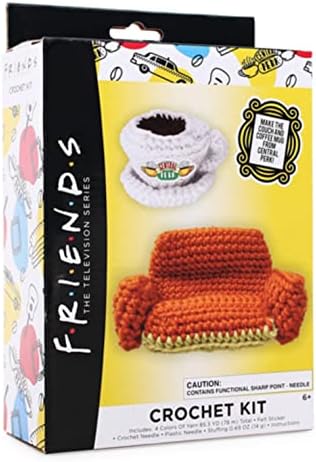 Комплект за плетене на една кука Friends TV Show - Разтегателен Central Perk и Кафеена Чаша