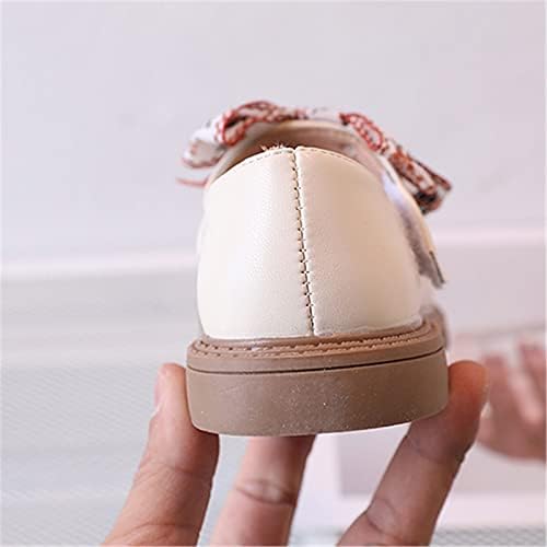 Qvkarw/ Модел обувки за момичета; Сладки обувки с лък; Сатен превръзка на щиколотке с цветя модел за Момичета на Сватбата;