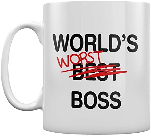 Най-лошата в света Чаша Boss за приготвяне на чай или кафе Бяла