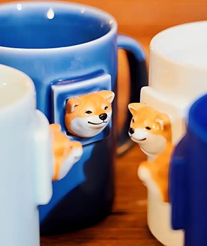 Керамични Кафеена Чаша за кучета SHANYANTAOCI, Сладка и Забавна чаша за чай Shiba-Ин, Голяма Чаена Чаша с обем 14 грама,