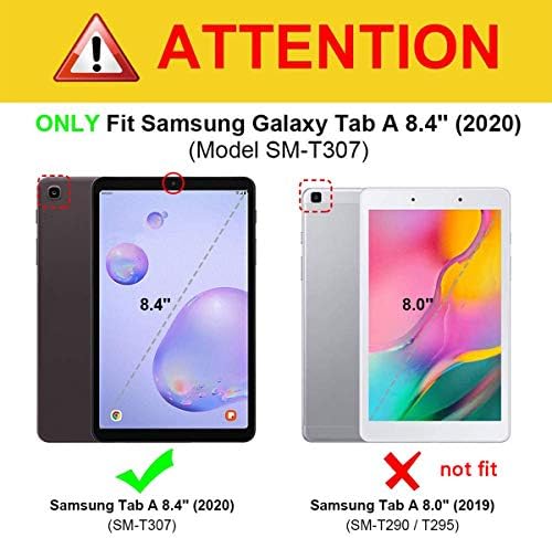 UUcovers за Samsung Galaxy Tab A 8.4 Tablet 2020 Калъф SM-T307 (Verizon/T-Mobile /Спринт) с Притежател на Молив, Магнитна капачка от Изкуствена Кожа, Сгъваема Поставка за Фолио, задния капак е от TPU,