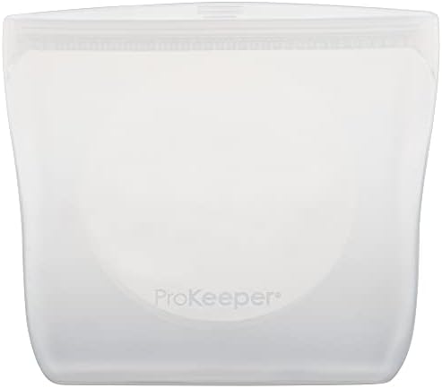 Progressive International ProKeeper Голям, за многократна употреба, на 3 чаши, Силикон Пакет за Сандвичи, Прозрачен