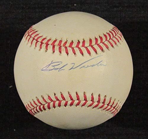 Играта на топка с Автограф на Боб Вила Rawlings - B109 - Бейзболни топки с автографи
