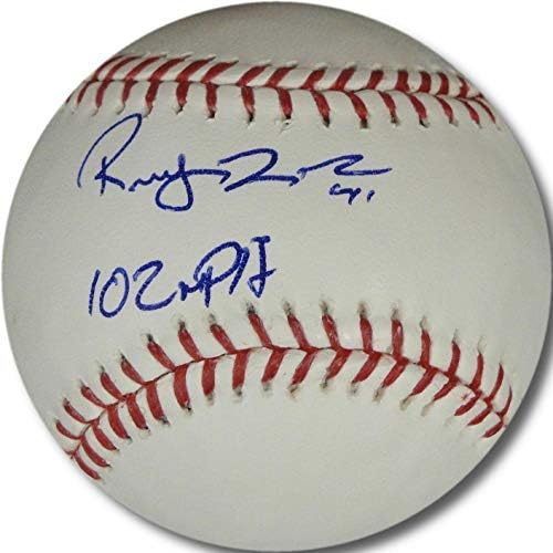 Рубби Де Ла Роса, С Автограф От ръката на Доджърс от Мейджър Лийг Бейзбол 102 мили В час - и Бейзболни Топки С Автографи