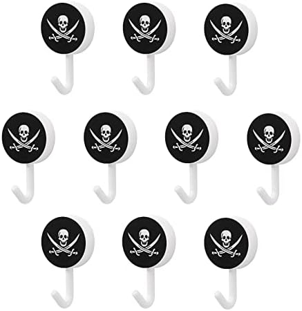 Пиратски Флаг Качулки Свитшоты с Черепа Skullandswords 10 Бр. Пластмасова Кука Прекрасно на Стената Куки Кука за Ключове