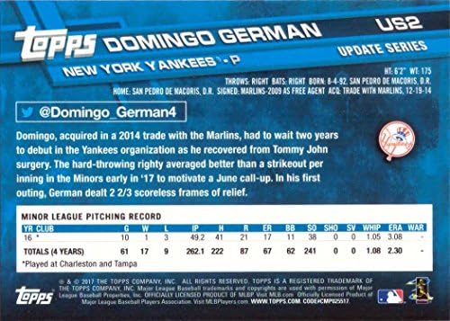 2017 Topps Актуализира бейзболна картичка #US2 Доминго Немски начинаещи